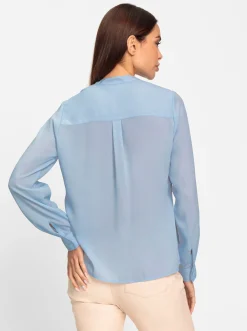 Schlupf-Bluse mit Stehkragen