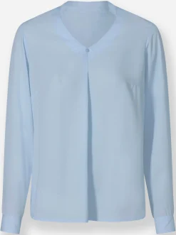 Schlupf-Bluse mit Stehkragen