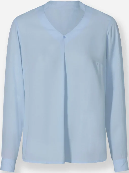 Schlupf-Bluse mit Stehkragen