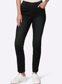 Schlupfjeans mit Gürtelschlaufen