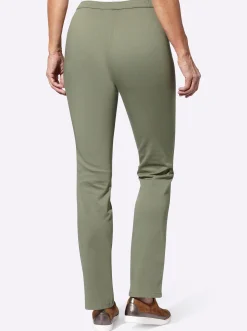 Schlupfjeans mit seitlichem Einsatz