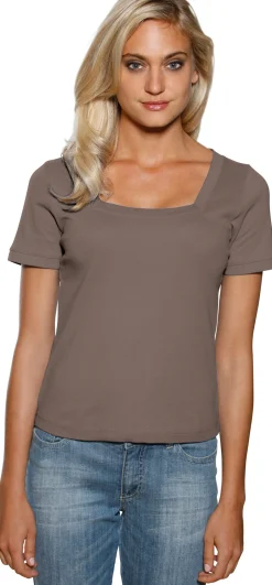 Shirt aus Rippenware