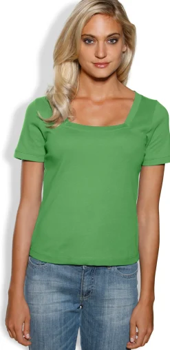 Shirt aus Rippenware