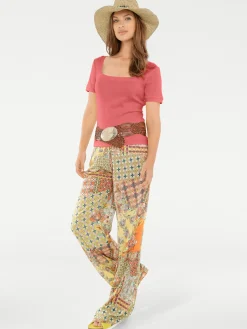 Shirt aus Rippenware