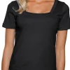 Shirt aus Rippenware