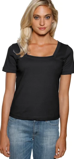 Shirt aus Rippenware
