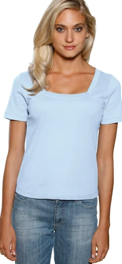 Shirt aus Rippenware