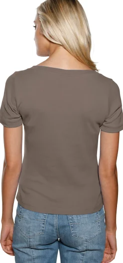 Shirt aus Rippenware