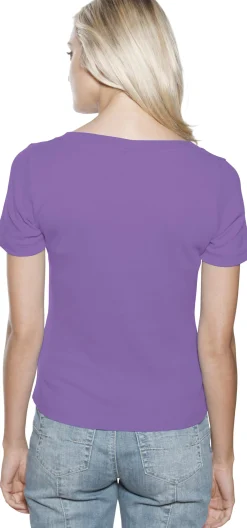 Shirt aus Rippenware