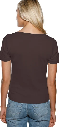 Shirt aus Rippenware