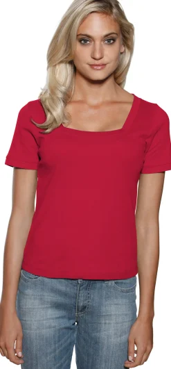 Shirt aus Rippenware