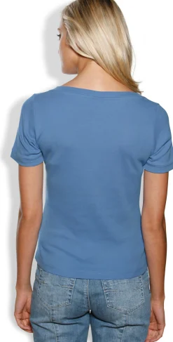 Shirt aus Rippenware