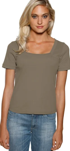 Shirt aus Rippenware
