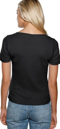Shirt aus Rippenware