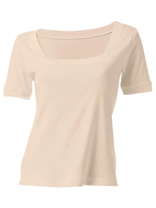 Shirt aus Rippenware