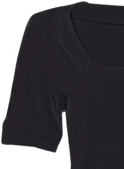 Shirt aus Rippenware