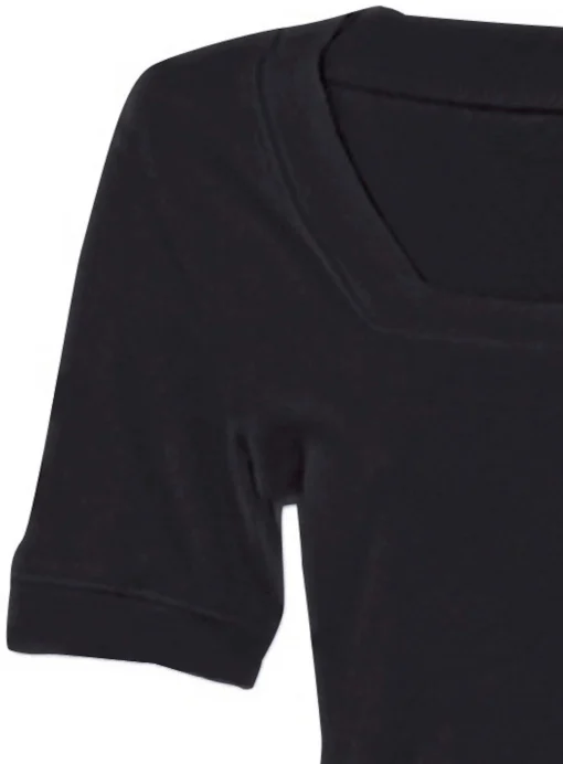 Shirt aus Rippenware