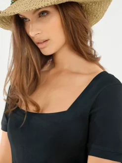 Shirt aus Rippenware