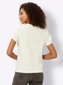Shirt mit Spitzen-Applikation