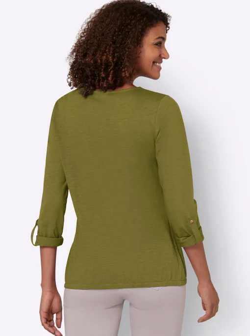 Shirt mit Zierknopfleiste