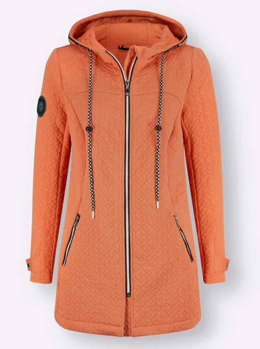 Shirtjacke in strukturierter Qualität, kontrastfarbene Details