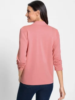 Shirtjacke mit gerafften Ärmeln