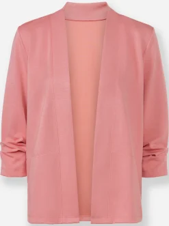 Shirtjacke mit gerafften Ärmeln