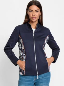 Shirtjacke mit Kontrast-Einsätzen
