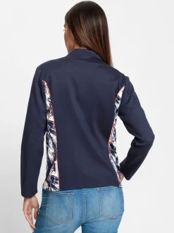 Shirtjacke mit Kontrast-Einsätzen