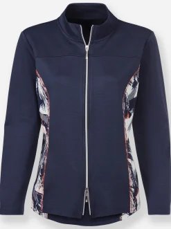 Shirtjacke mit Kontrast-Einsätzen