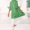 Shirtjacke mit Pailletten-Schriftzug hinten