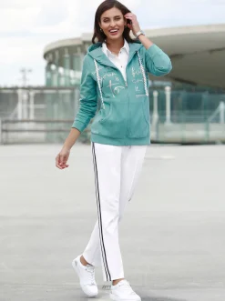Shirtjacke mit Schriftzügen