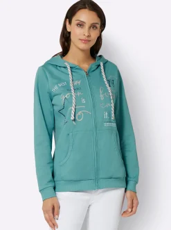 Shirtjacke mit Schriftzügen