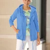 Shirtjacke mit Tunnelzug, reine Baumwolle
