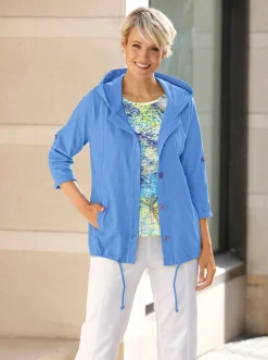 Shirtjacke mit Tunnelzug, reine Baumwolle