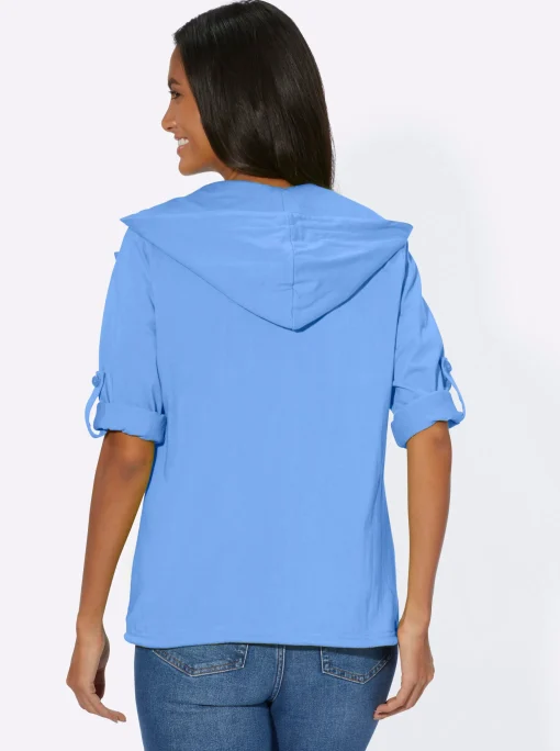 Shirtjacke mit Tunnelzug, reine Baumwolle
