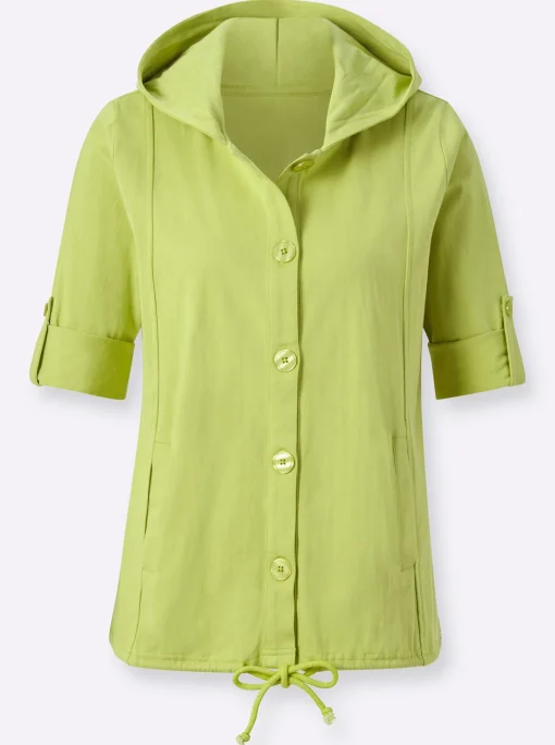 Shirtjacke mit Tunnelzug, reine Baumwolle