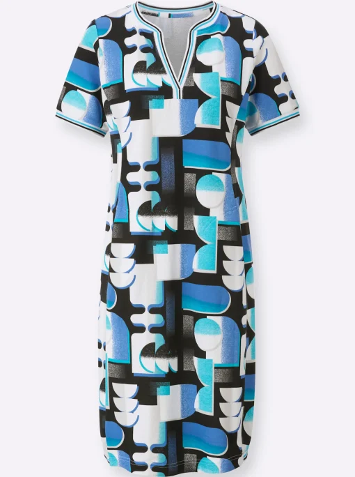 Shirtkleid in bedruckter Sweat-Qualität