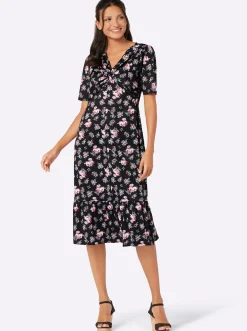 Shirtkleid mit Volant am Saum