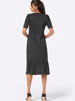 Shirtkleid mit Volant am Saum