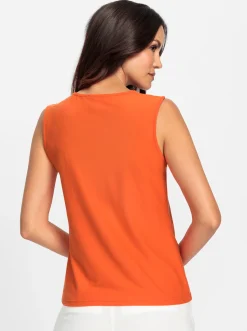 Shirttop mit Cut-Outs am Ausschnitt