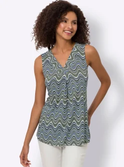 Shirttop mit Druck-Dessin