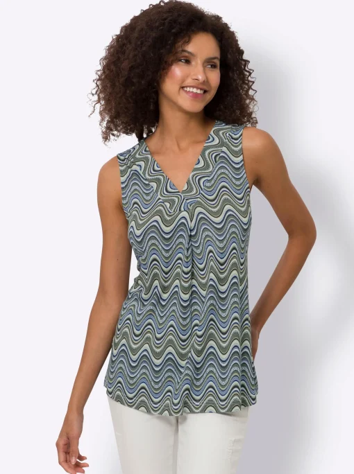 Shirttop mit Druck-Dessin