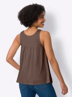 Shirttop mit Häkeleinsatz