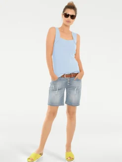 Shirttop mit Karree-Ausschnitt