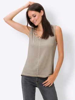 Shirttop mit Zierkette