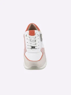 Sneaker im Mix aus Glatt- und Veloursleder