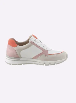 Sneaker im Mix aus Glatt- und Veloursleder