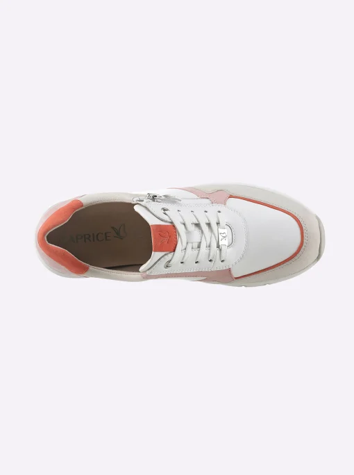 Sneaker im Mix aus Glatt- und Veloursleder