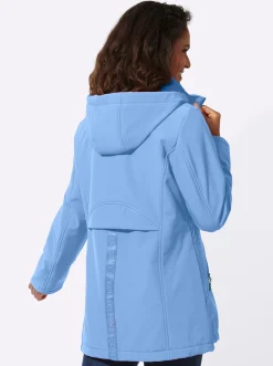 Softshelljacke mit kontrastfarbigem Futter